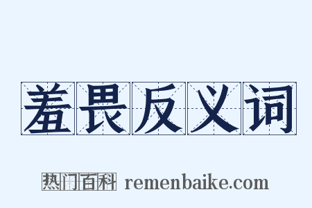 羞畏反义词是什么意思的图片